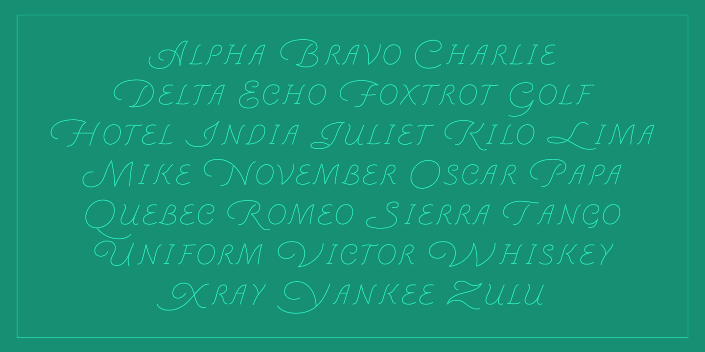 Example font Sapore #8